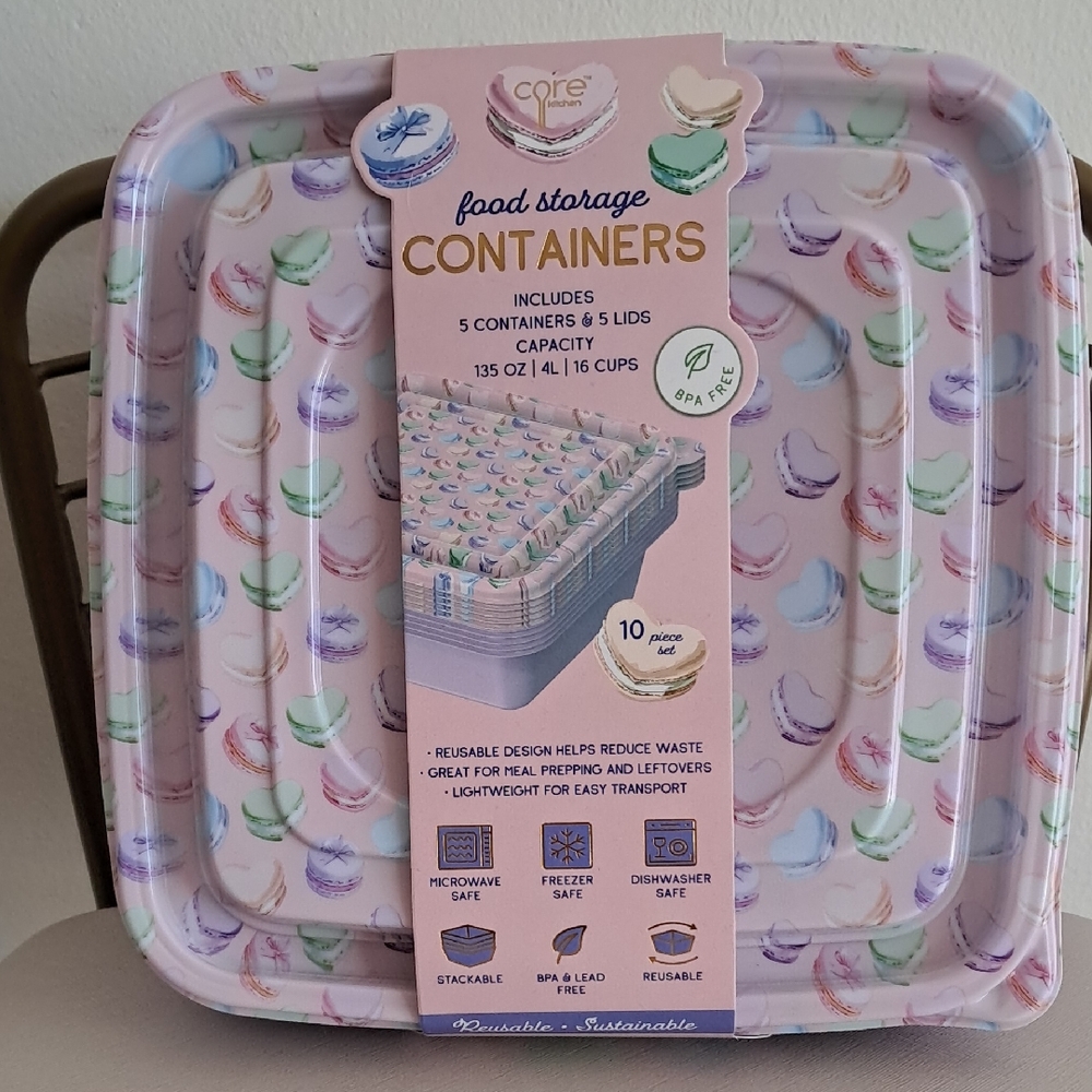 Core Home Pastel Macaron Food Storage Container Set